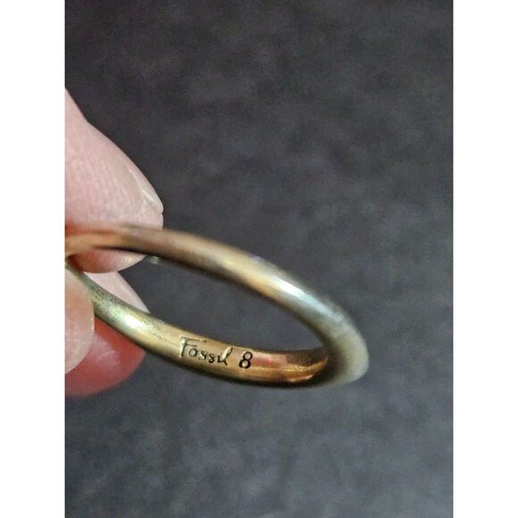 Fossil silver tone ring size 8 - Picture 7 of 8